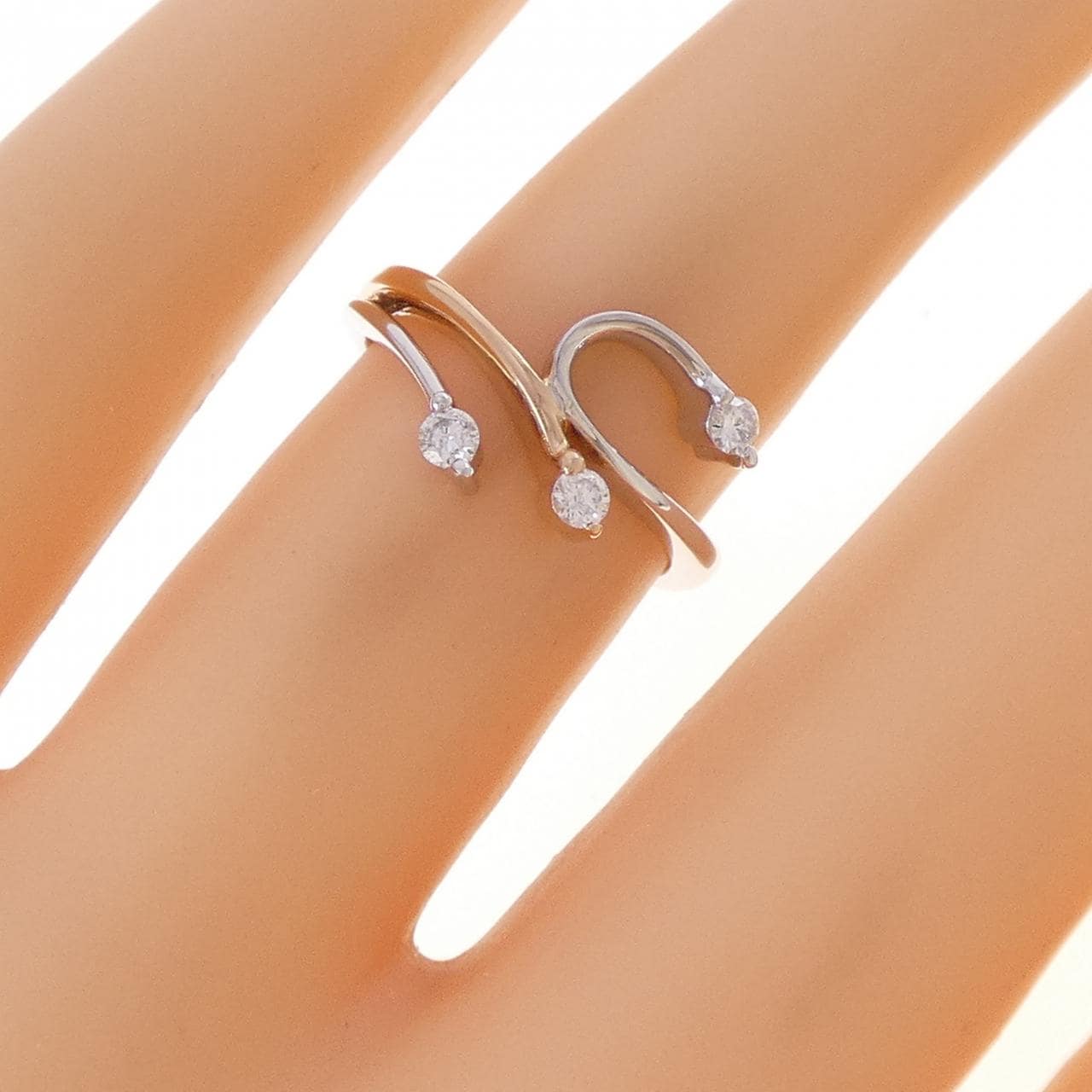 K18WG/K18PG ダイヤモンド リング 0.10CT