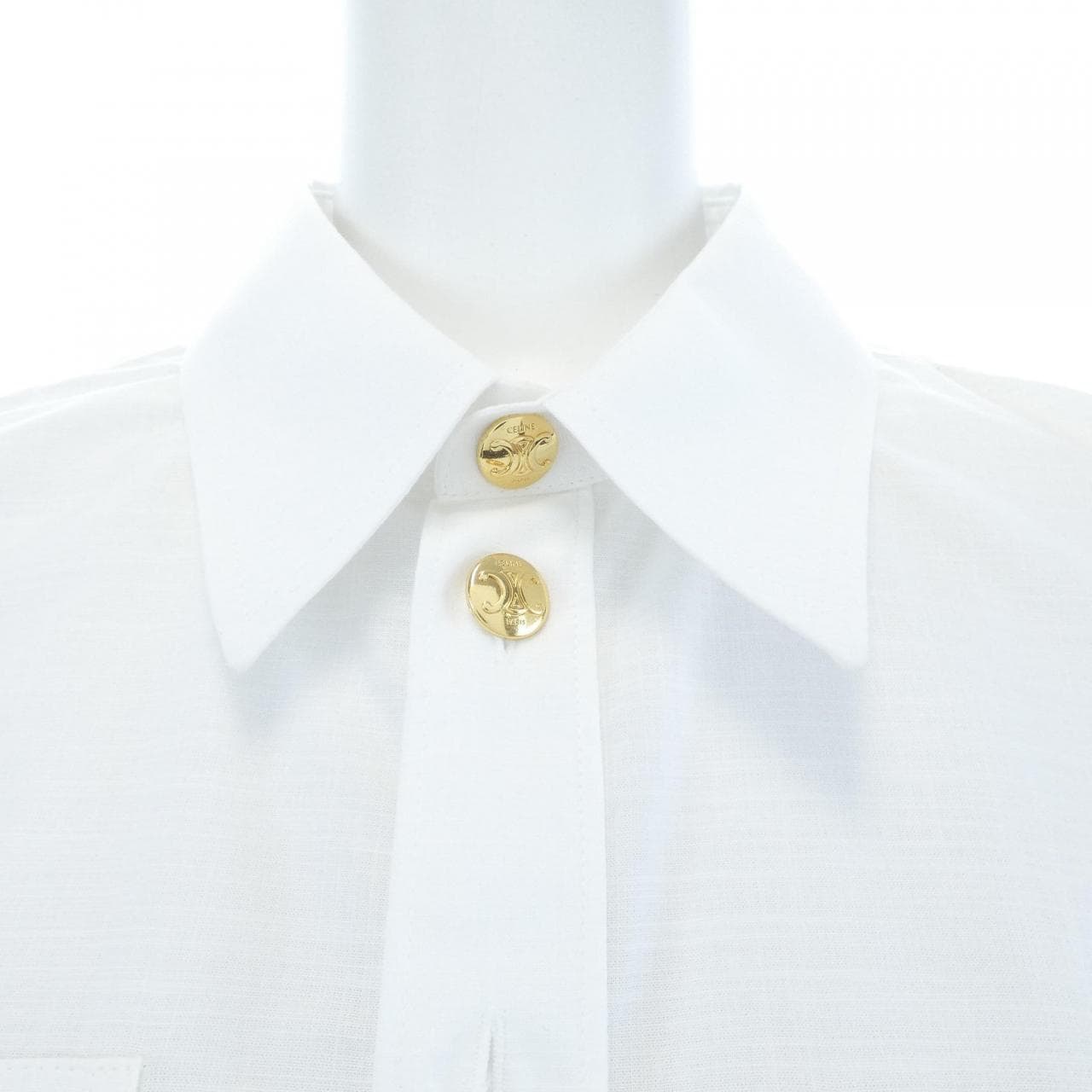 セリーヌ CELINE CHELSEA SHIRT トリオンフ TRIOMPHE 2C951658R S／Sシャツ