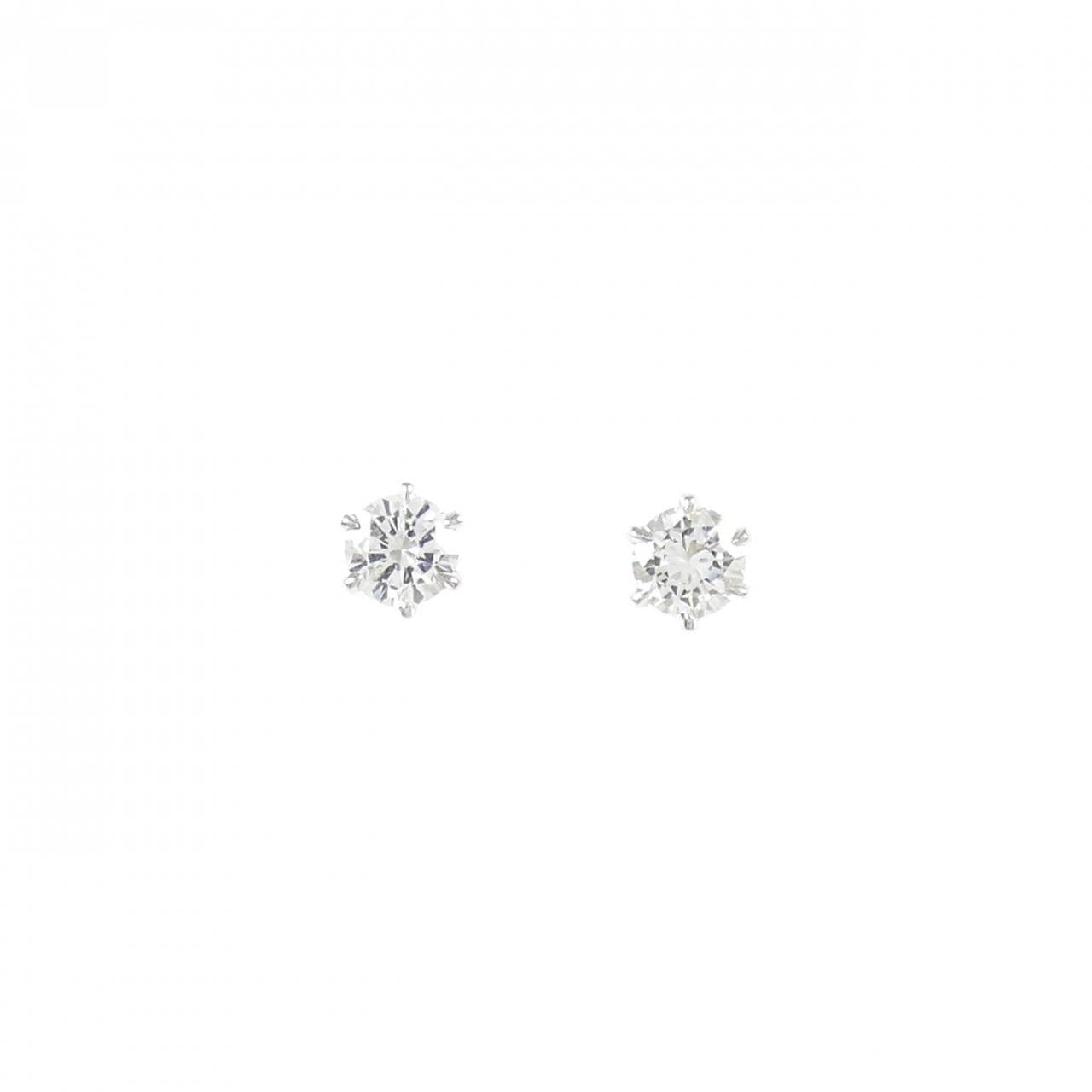 PT/PT900 ソリティア ダイヤモンド ピアス 0.26CT
