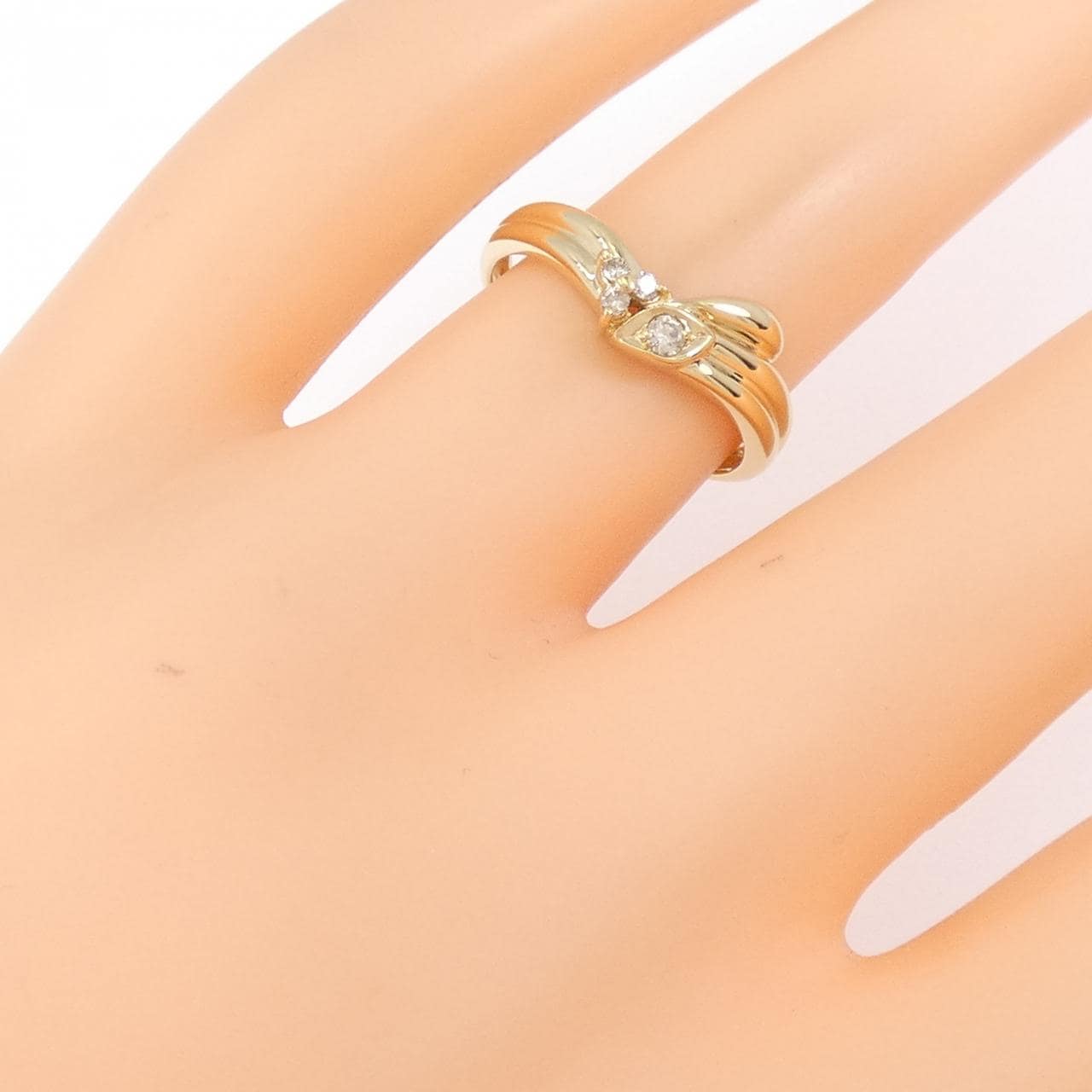K18YG ダイヤモンド リング 0.06CT