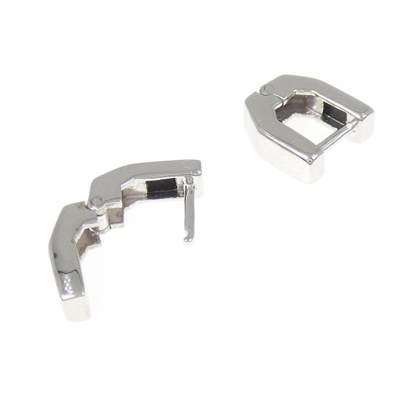 K18WG オニキス ピアス