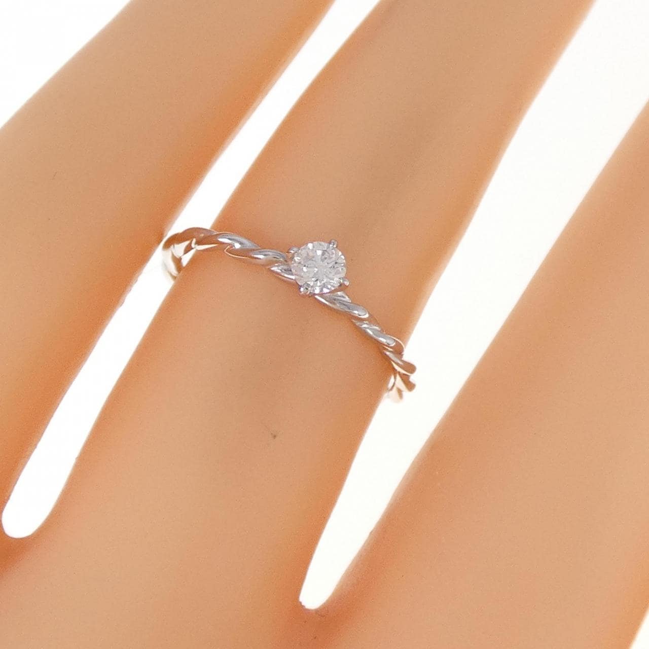 K18WG ダイヤモンド リング 0.10CT