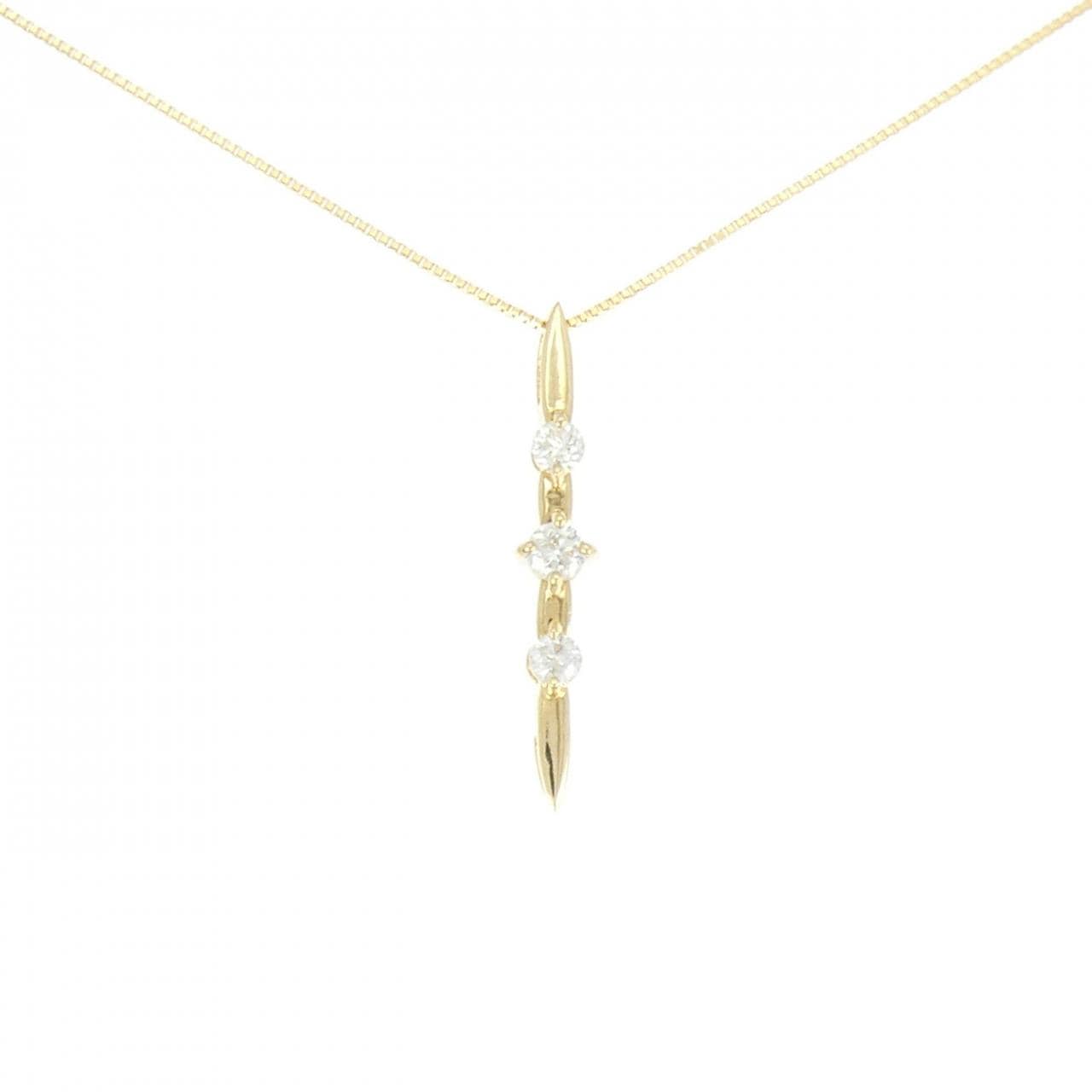 K18YG 2WAY ダイヤモンド ネックレス 0.30CT