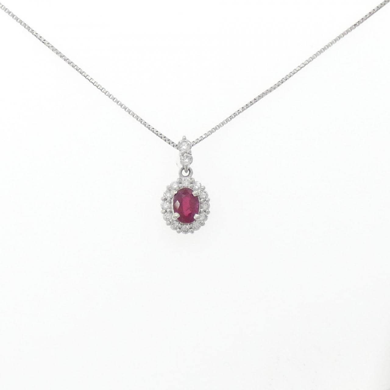 [BRAND NEW] PT Ruby Necklace 0.26CT