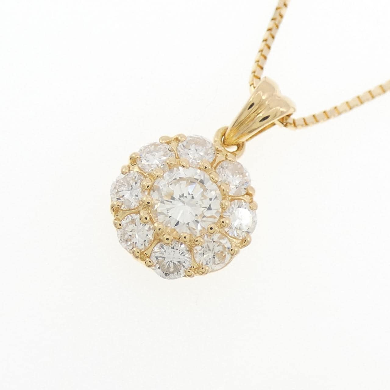 K18YG ダイヤモンド ネックレス 0.77CT