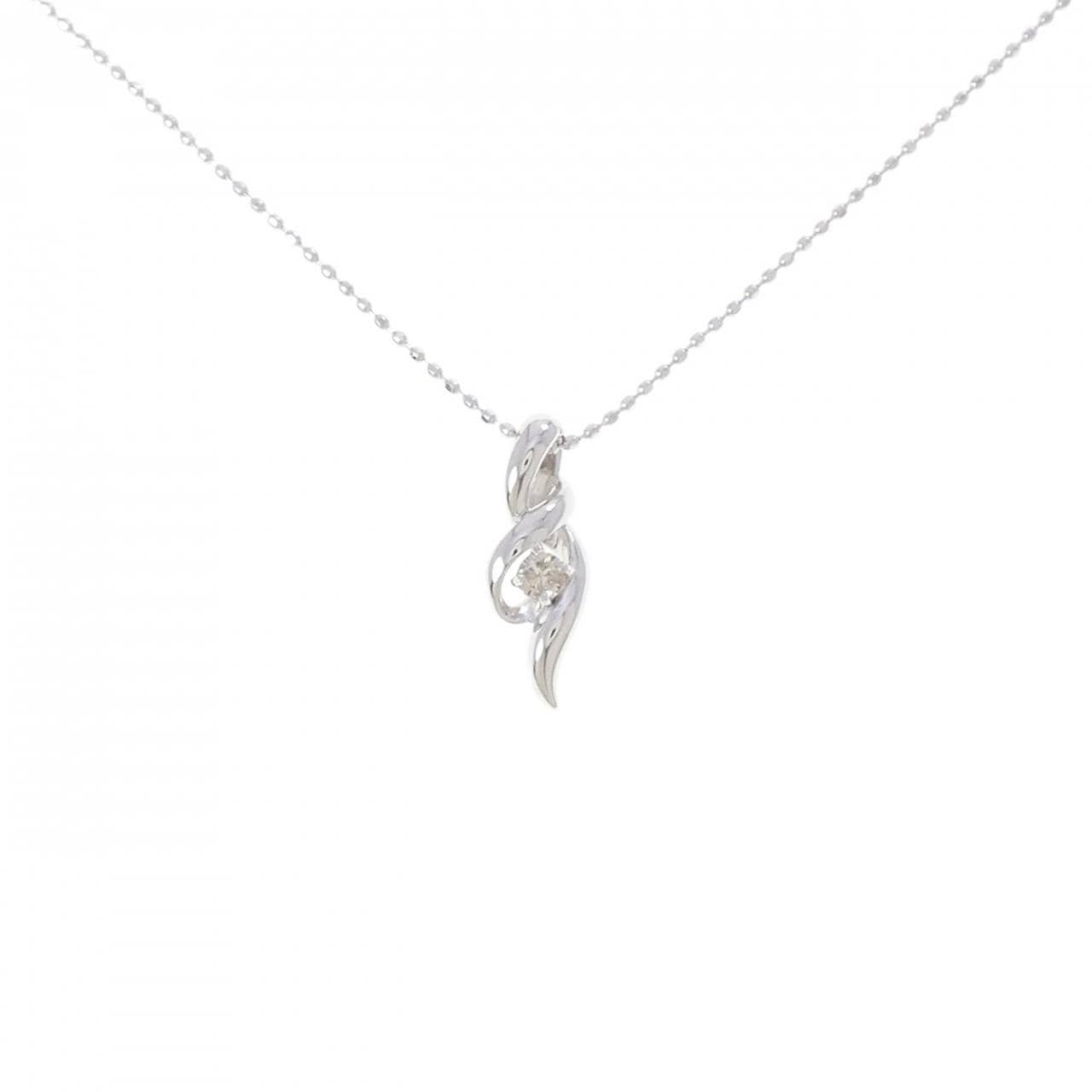 K10WG ダイヤモンド ネックレス 0.06CT