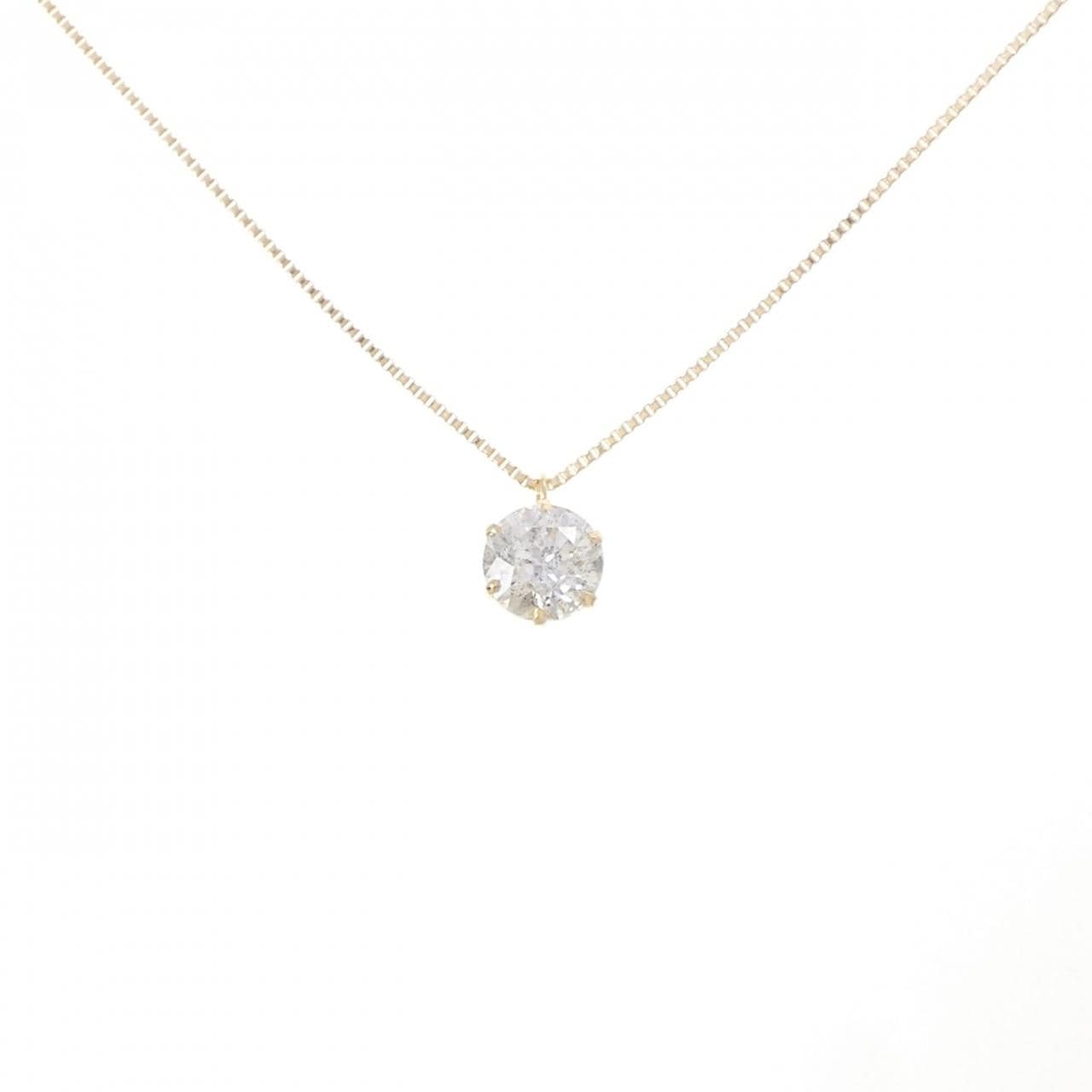 K18YG ソリティア ダイヤモンド ネックレス 1.005CT