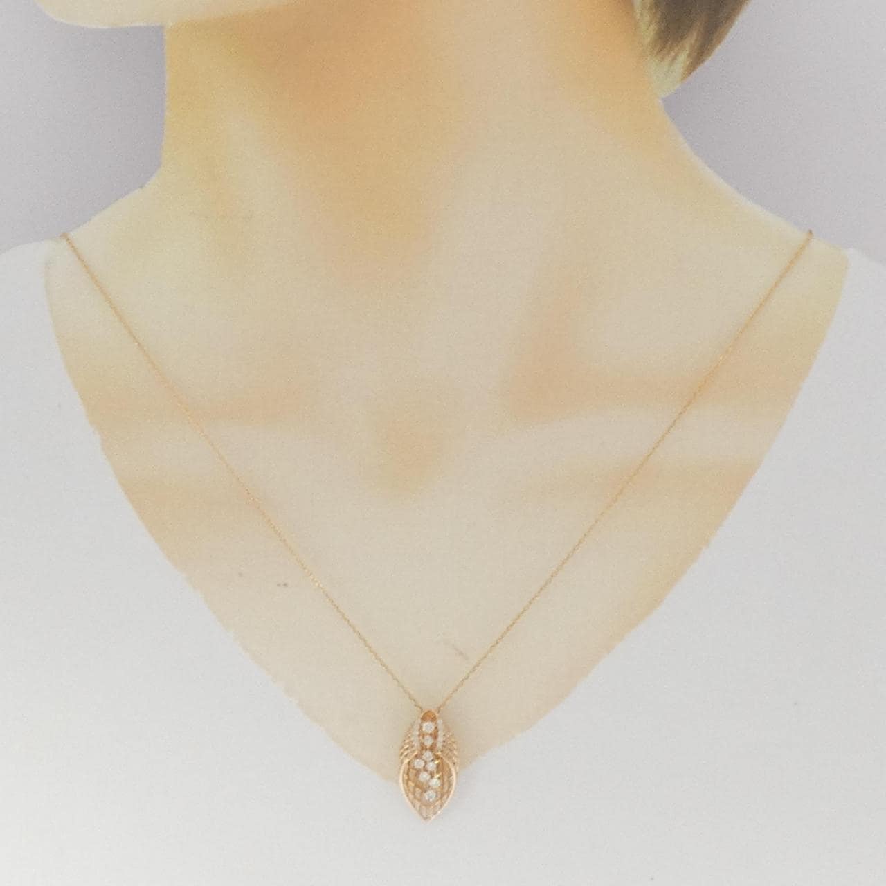 K18PG ダイヤモンド ネックレス 0.30CT