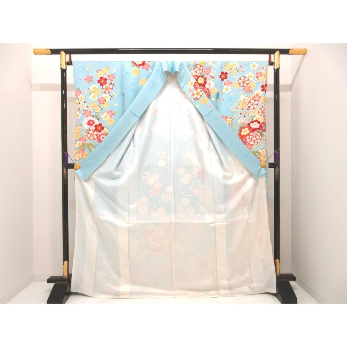 振袖　友禅金彩加工　ボカシ染