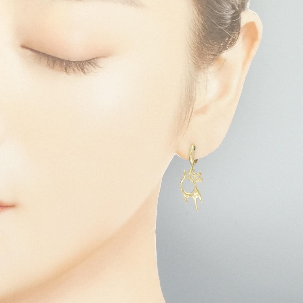 K18YG キャット ピアス