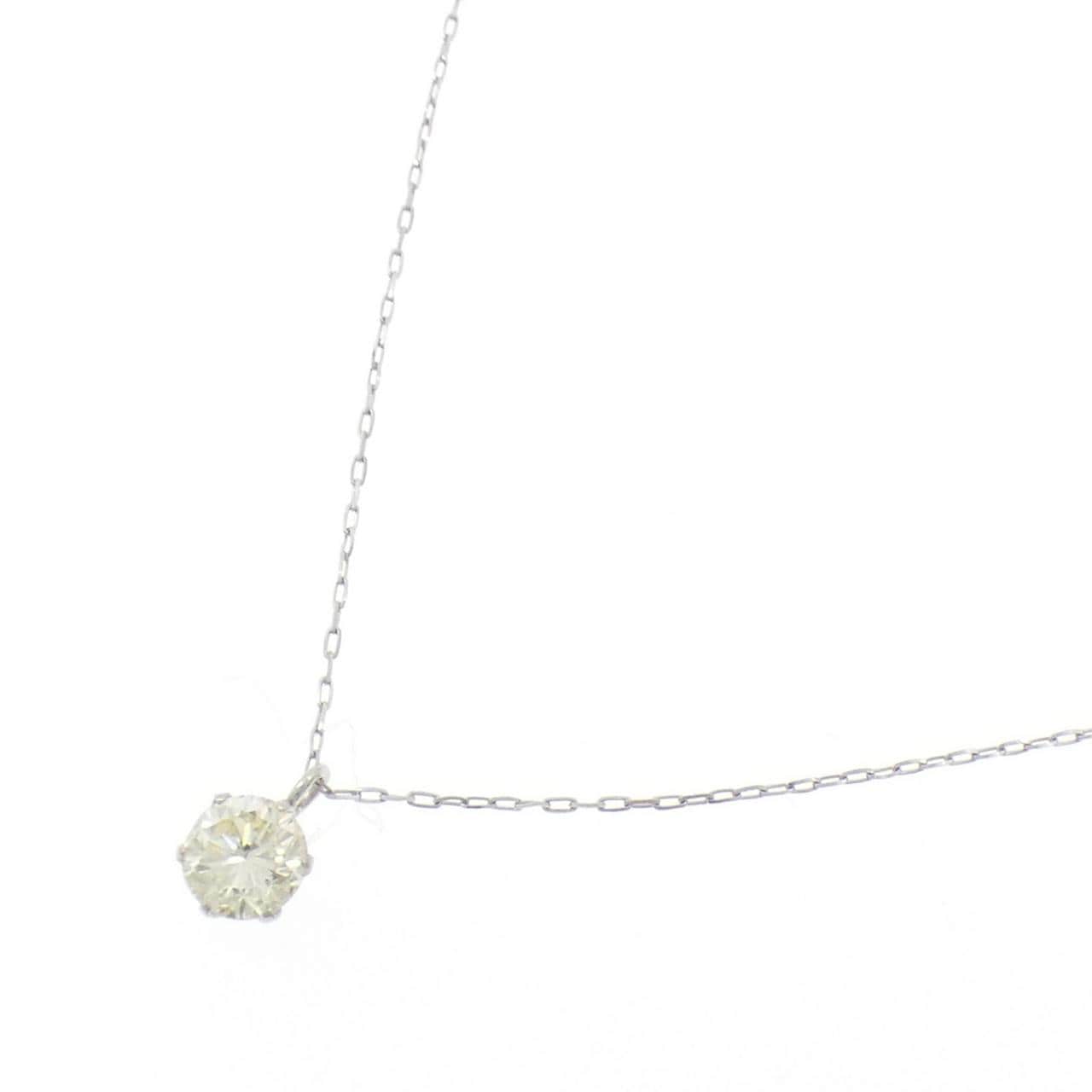 PT900 ソリティア ダイヤモンド ネックレス 0.386CT