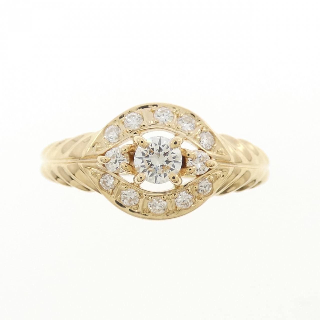 K18YG ダイヤモンド リング 0.14CT