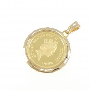 K18YG(枠) コイン ペンダント