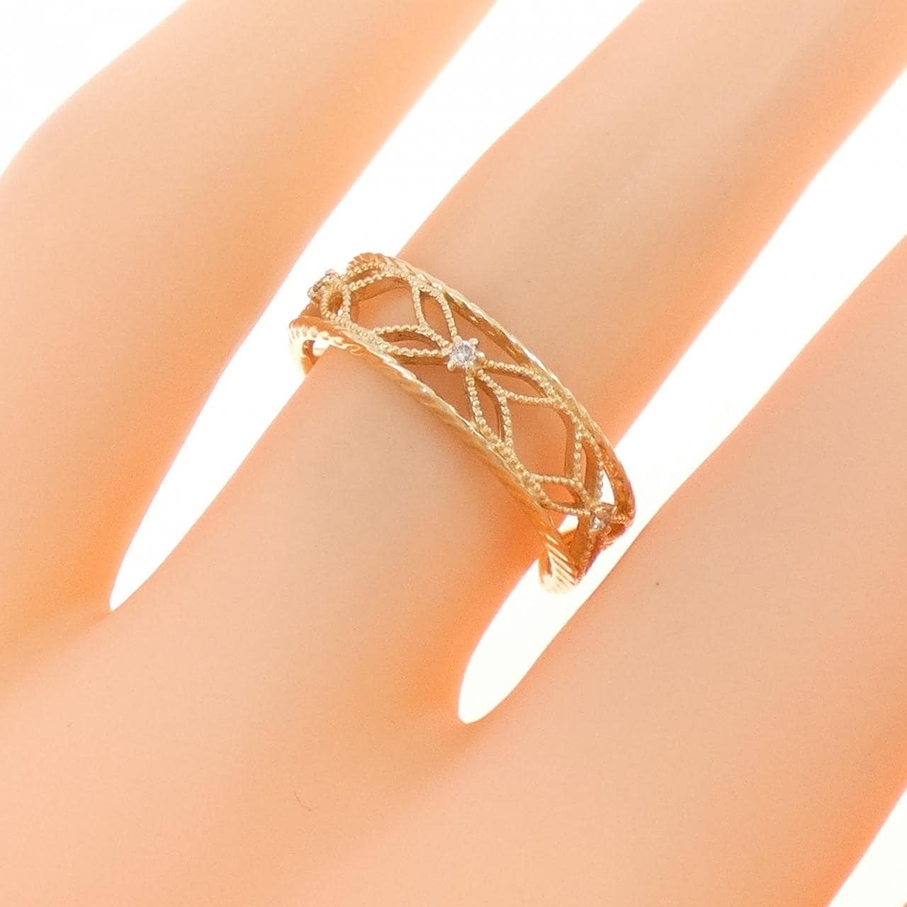 アガット ダイヤモンド リング 0.01CT