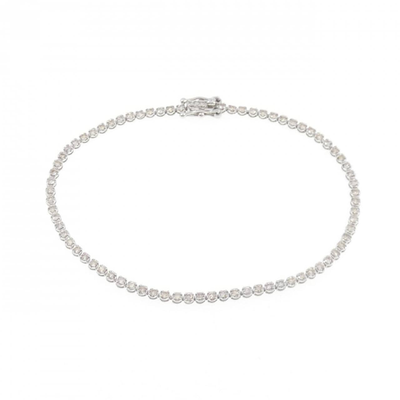 K18WG ダイヤモンド ブレスレット 1.00CT