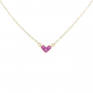 K18YG ハート ルビー ネックレス 0.26CT