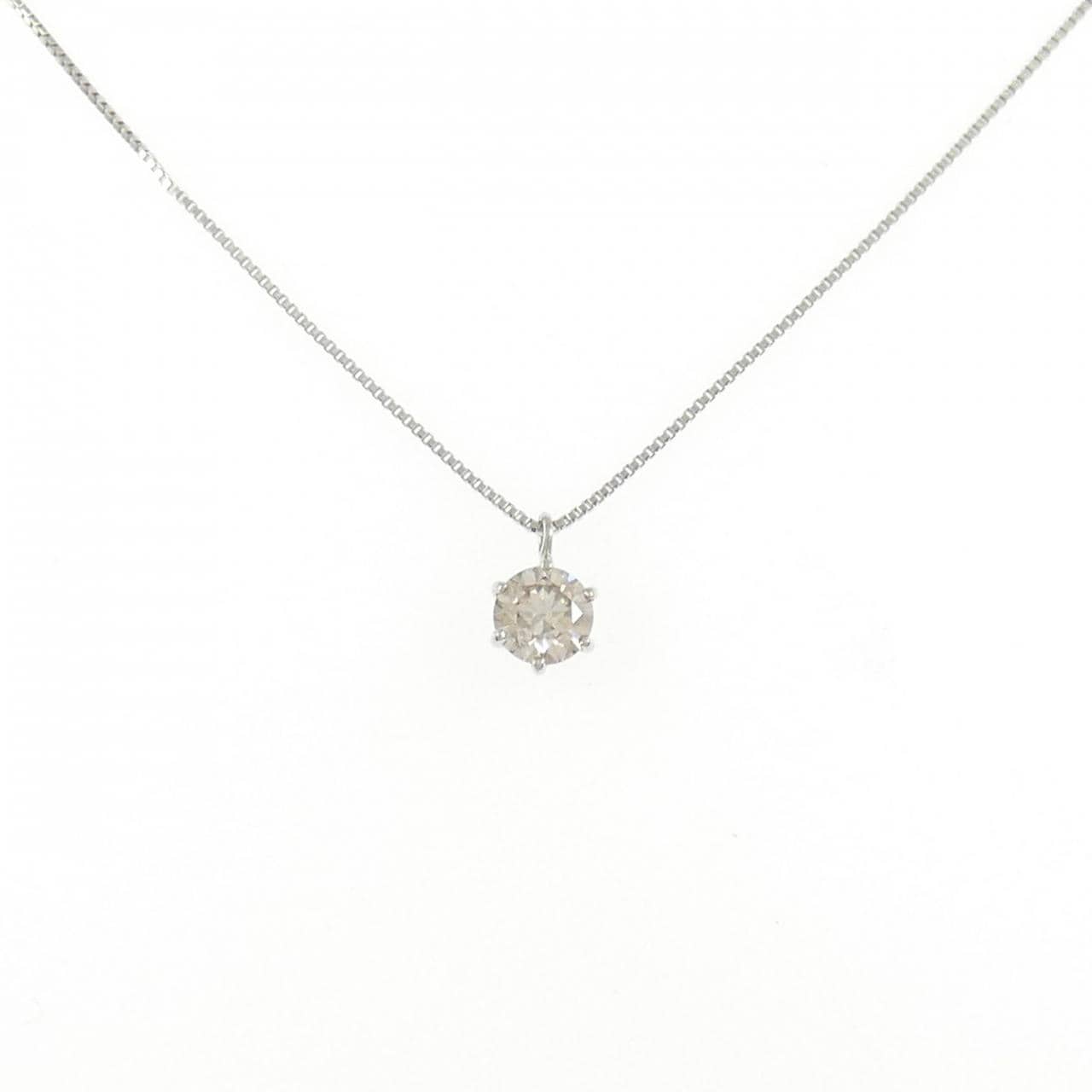 PT900/PT850 ソリティア ダイヤモンド ネックレス 0.30CT