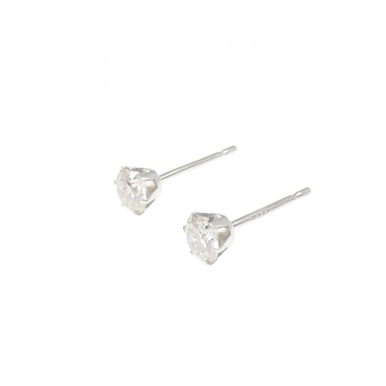 PT900 ソリティア ダイヤモンド ピアス 0.50CT