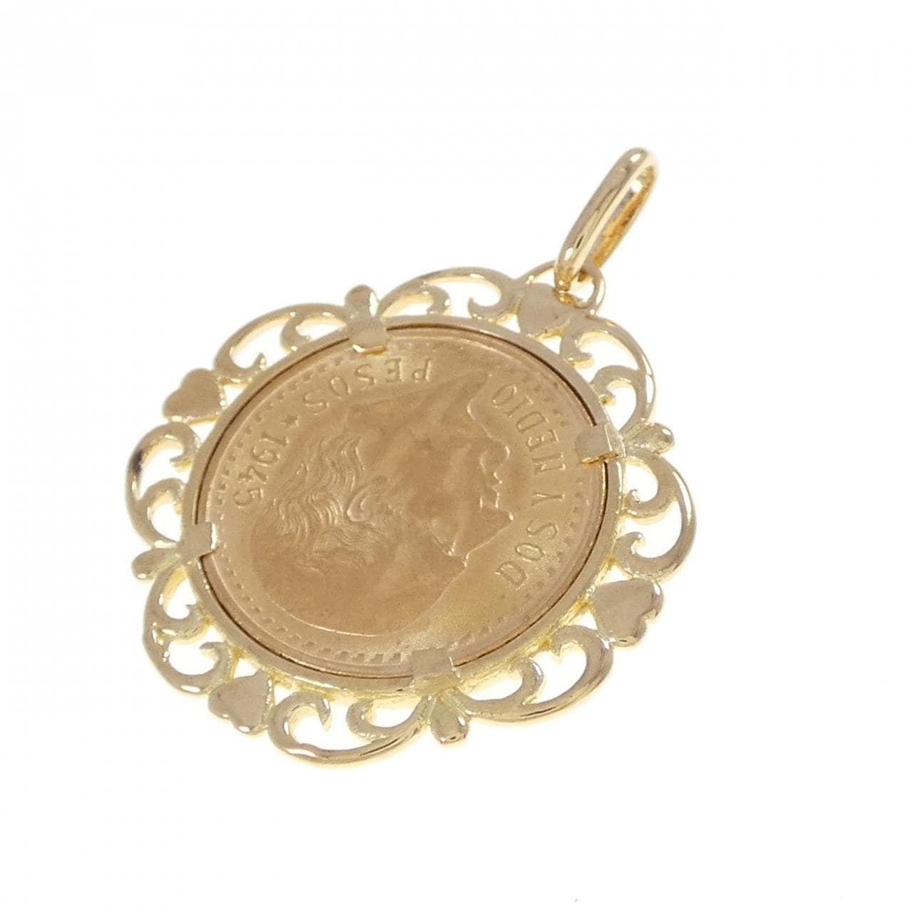 18KYG(枠) コイン ペンダント