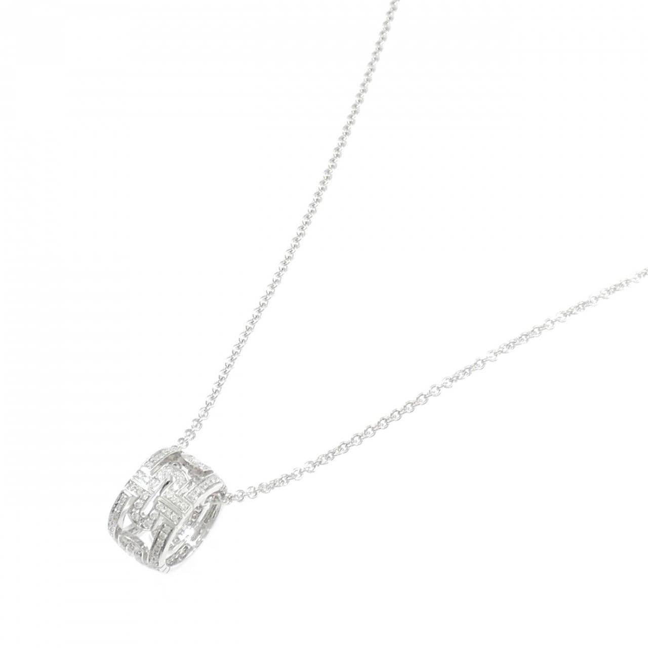 ブルガリ パレンテシオープンワーク フルダイヤ ネックレス