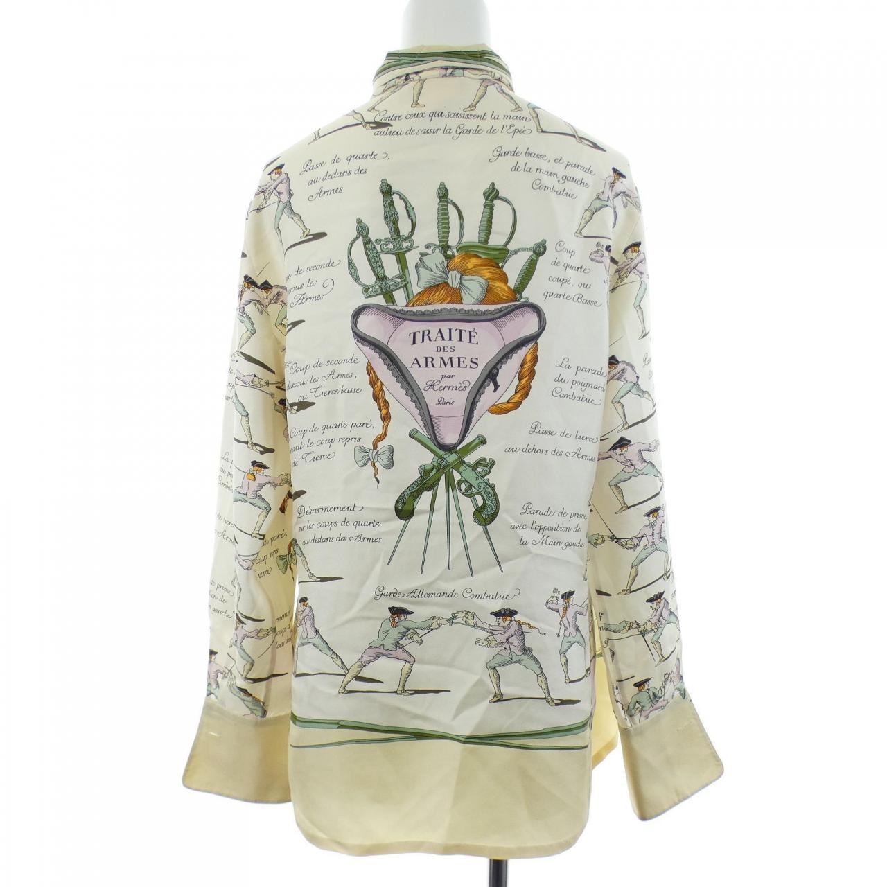 【ヴィンテージ】エルメス HERMES TRAITE DES ARMES ツイルレーヌ. シャツ