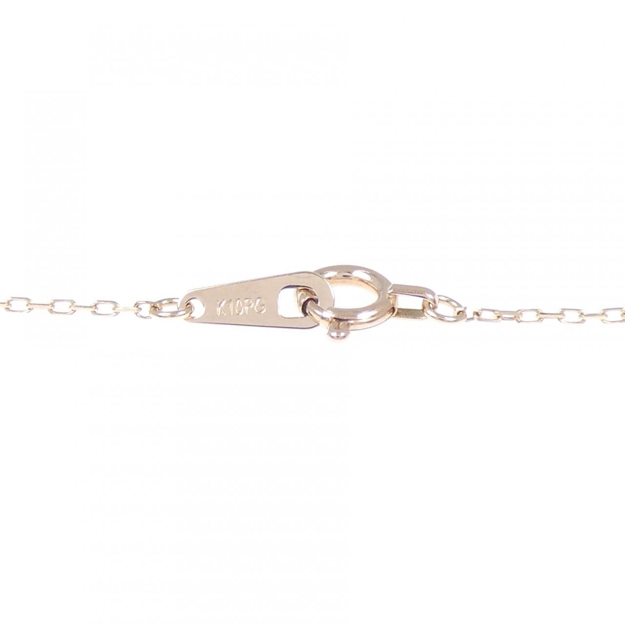 K10PG スター×ムーン ダイヤモンド ネックレス 0.08CT