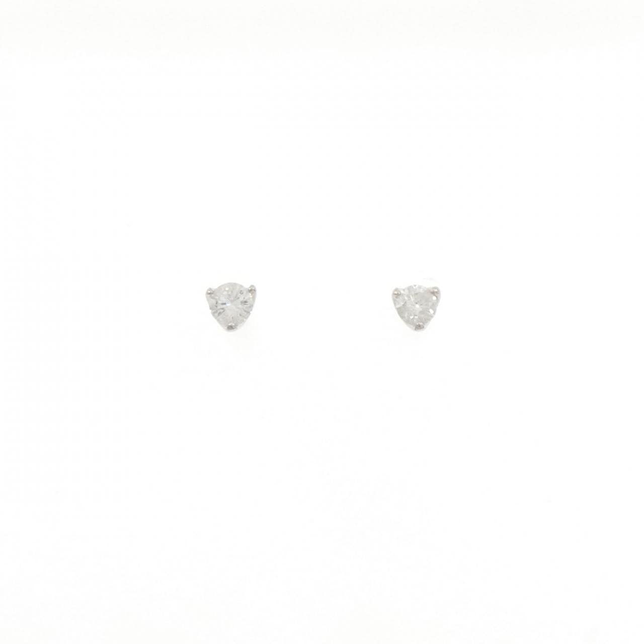 PT900 ソリティア ダイヤモンド ピアス 0.30CT