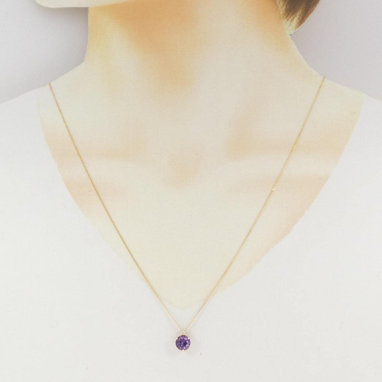 K18YG アメジスト ネックレス 1.0CT