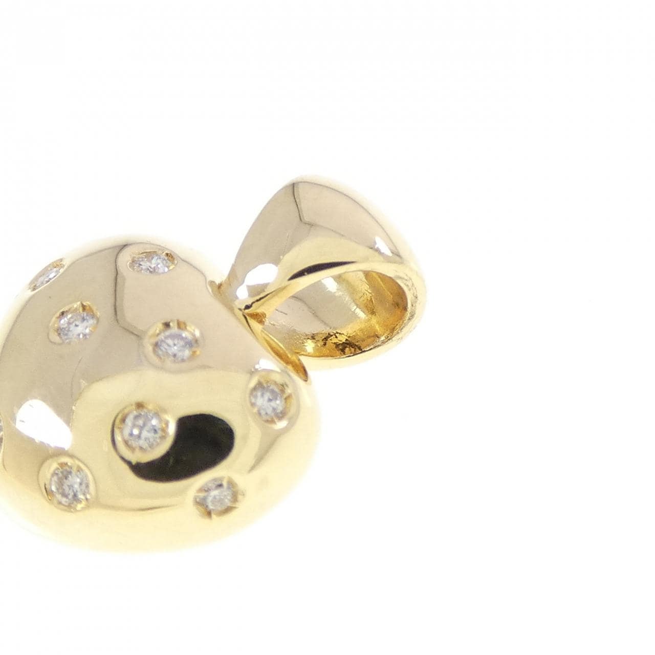 750YG ハート ダイヤモンド ペンダント 0.06CT