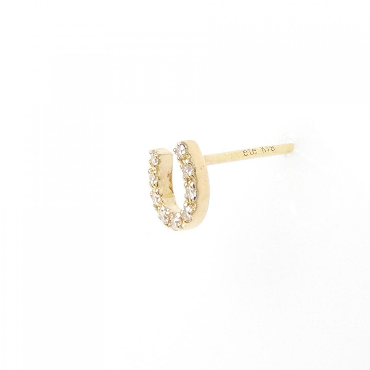 エテ ホースシュー ダイヤモンド ピアス 0.02CT 片耳