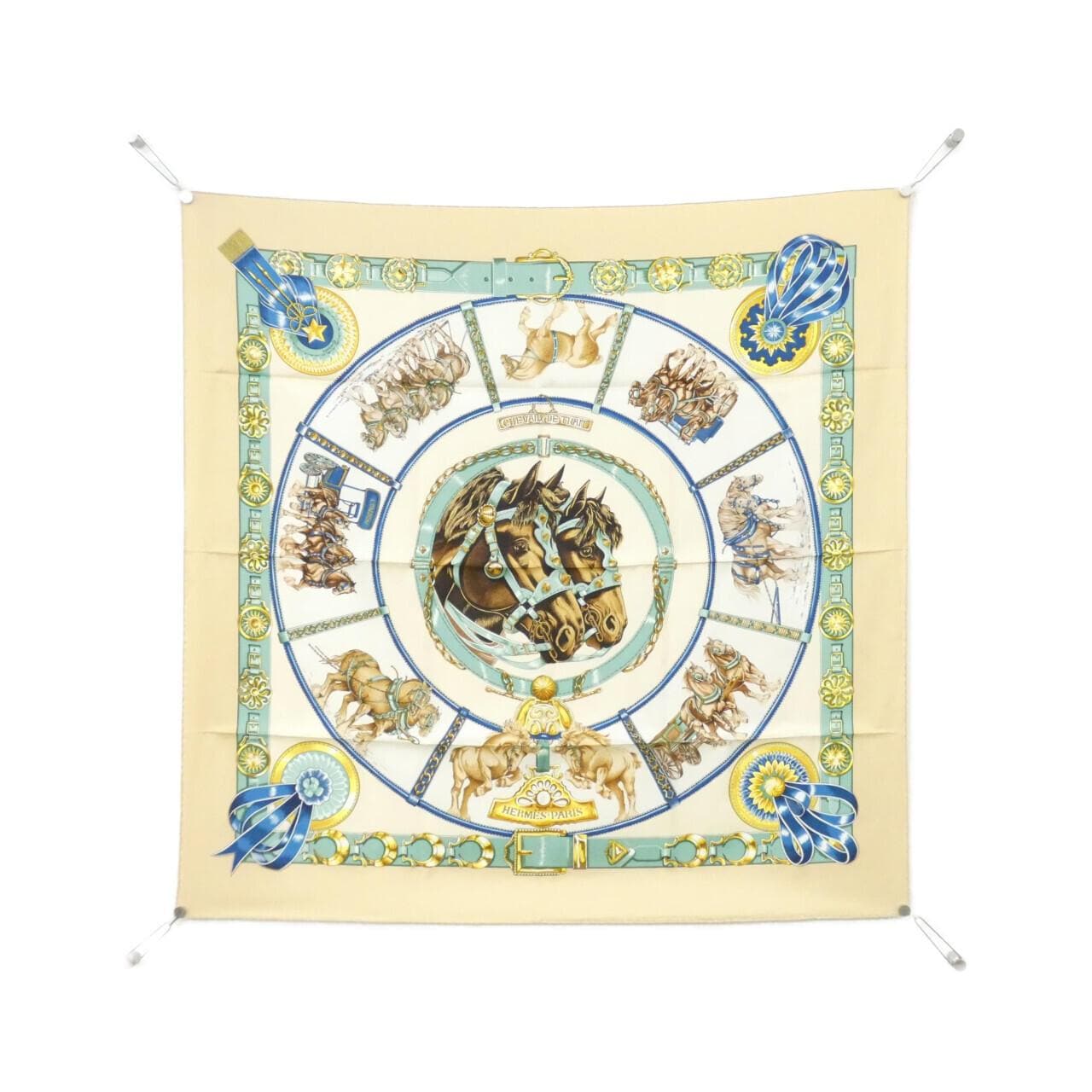 エルメス CHEVAUX DE TRAIT カレ スカーフ