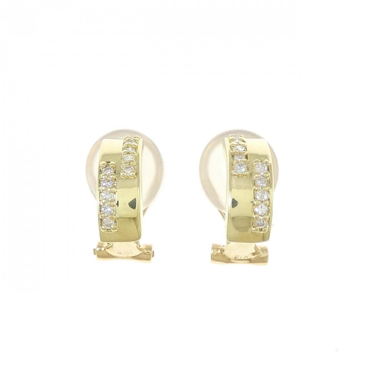 K18YG Diamond earrings 0.14CT