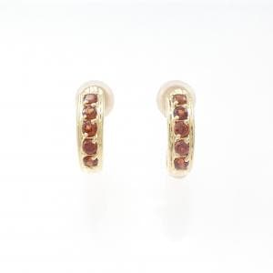 K18YG ガーネット イヤリング 0.50CT