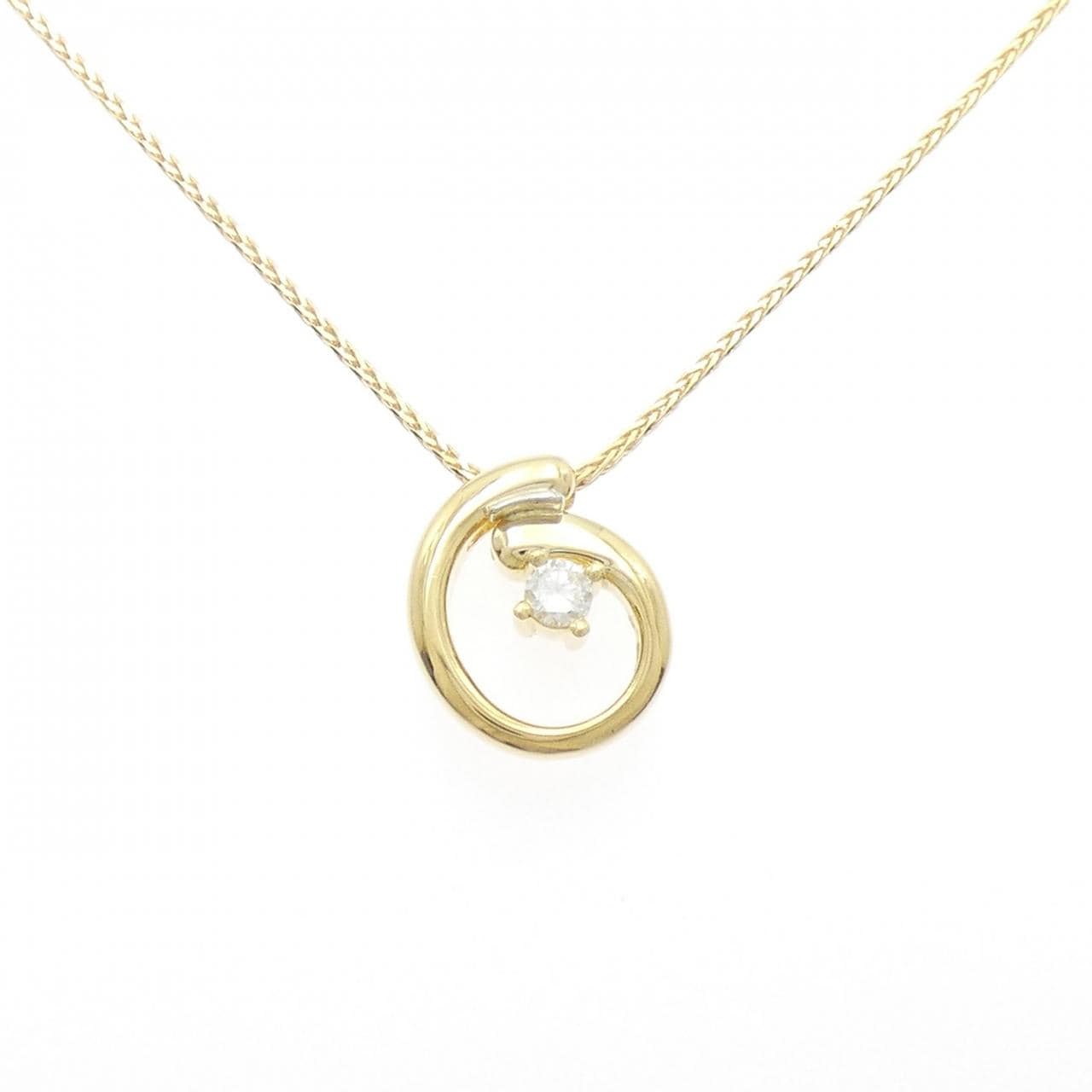 K18YG ダイヤモンド ネックレス 0.18CT
