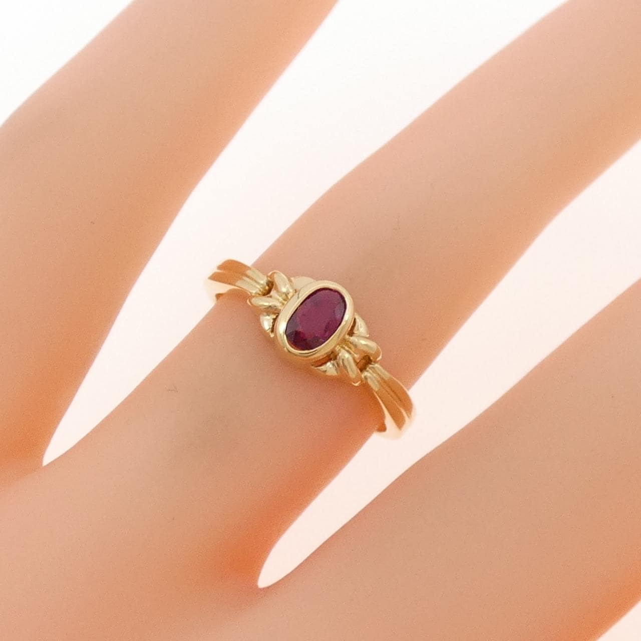 K18YG ルビー リング 0.25CT