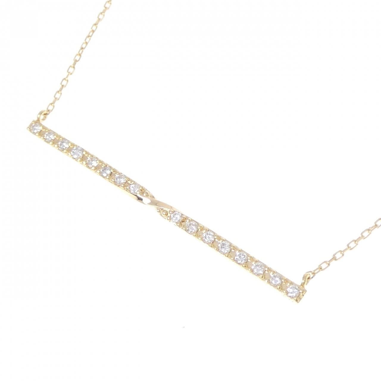 K18YG ダイヤモンド ネックレス 0.11CT