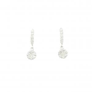 K18WG ダイヤモンド ピアス 0.46CT