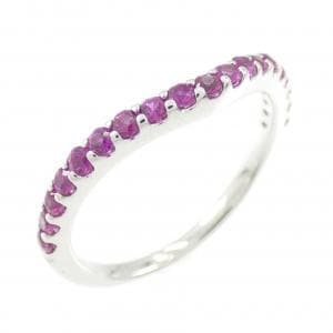 K18WG ルビー リング 0.33CT