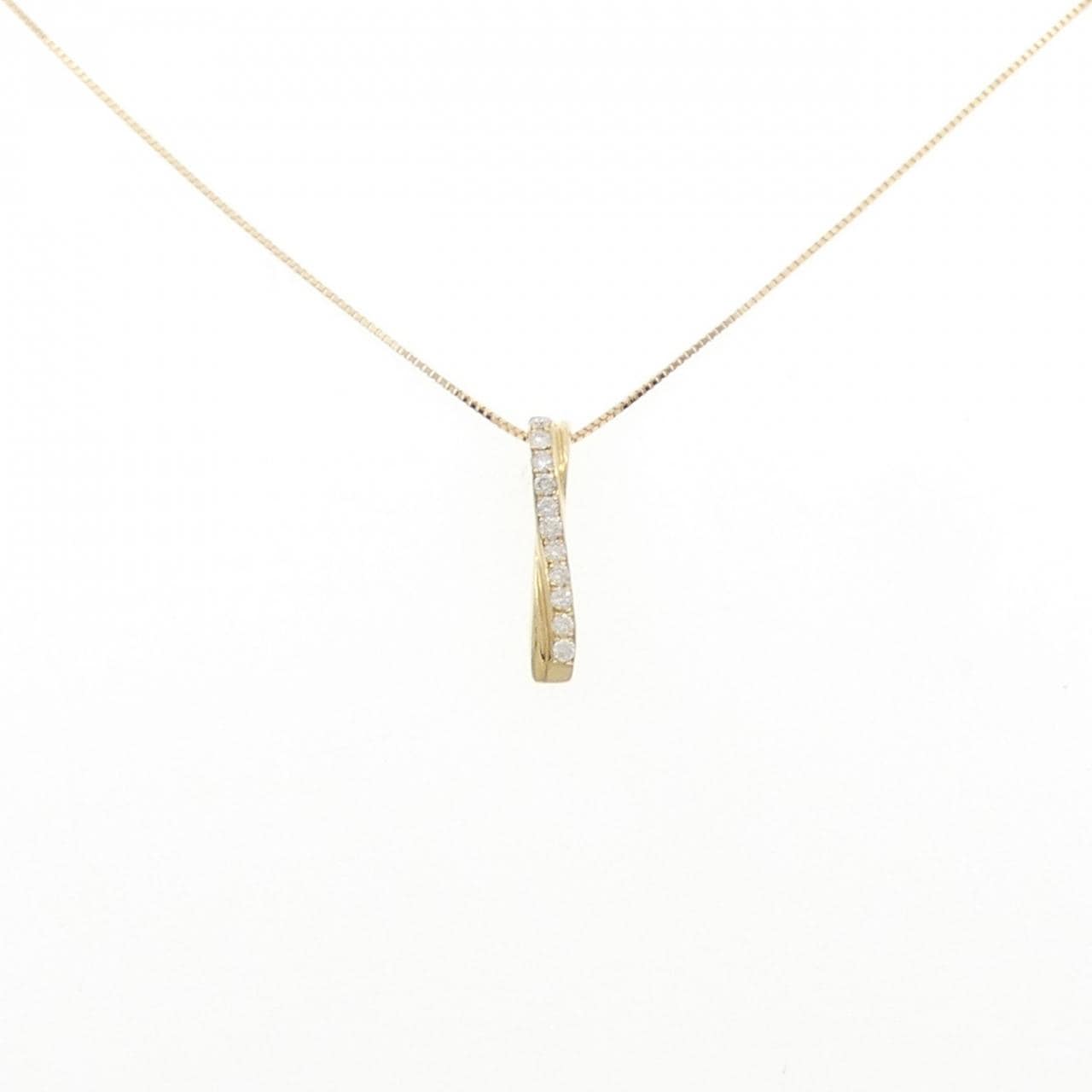 K18YG ダイヤモンド ネックレス 0.15CT