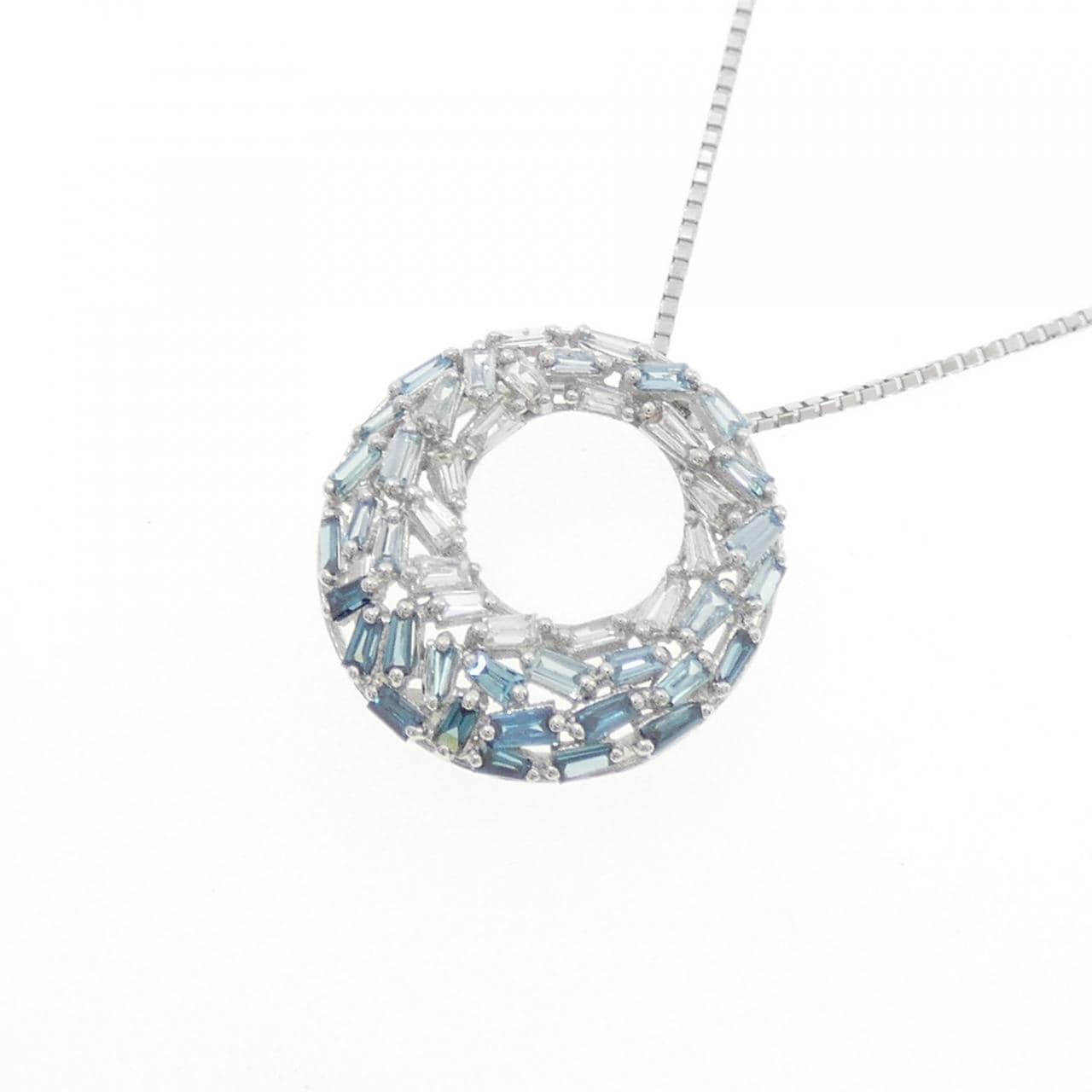 K18WG ダイヤモンド ネックレス 0.40CT