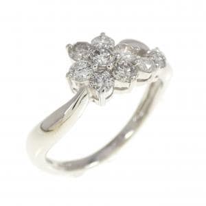 PT900 フラワー ダイヤモンド リング 0.50CT