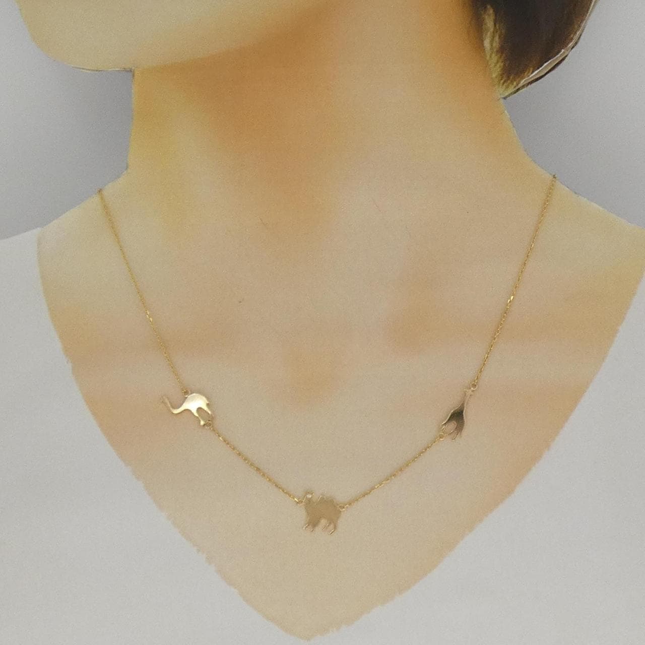 K18YG アニマル ダイヤモンド ネックレス