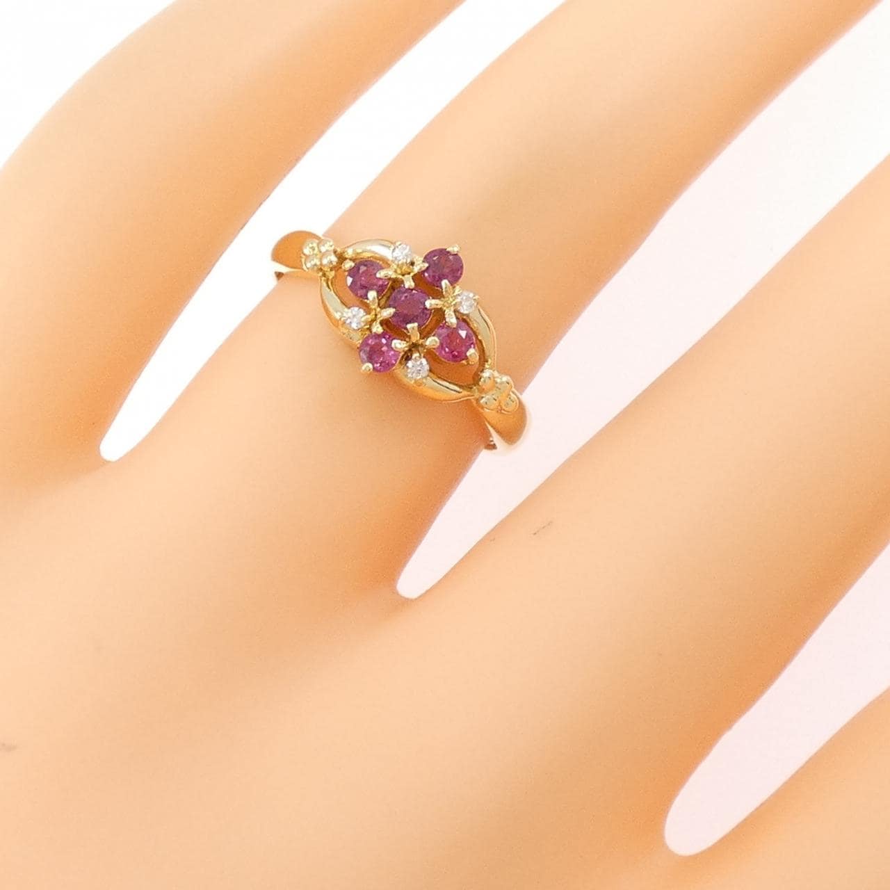 K18YG ルビー リング