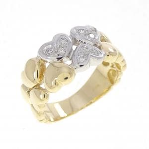 750YG/750WG ハート ダイヤモンド リング 0.07CT
