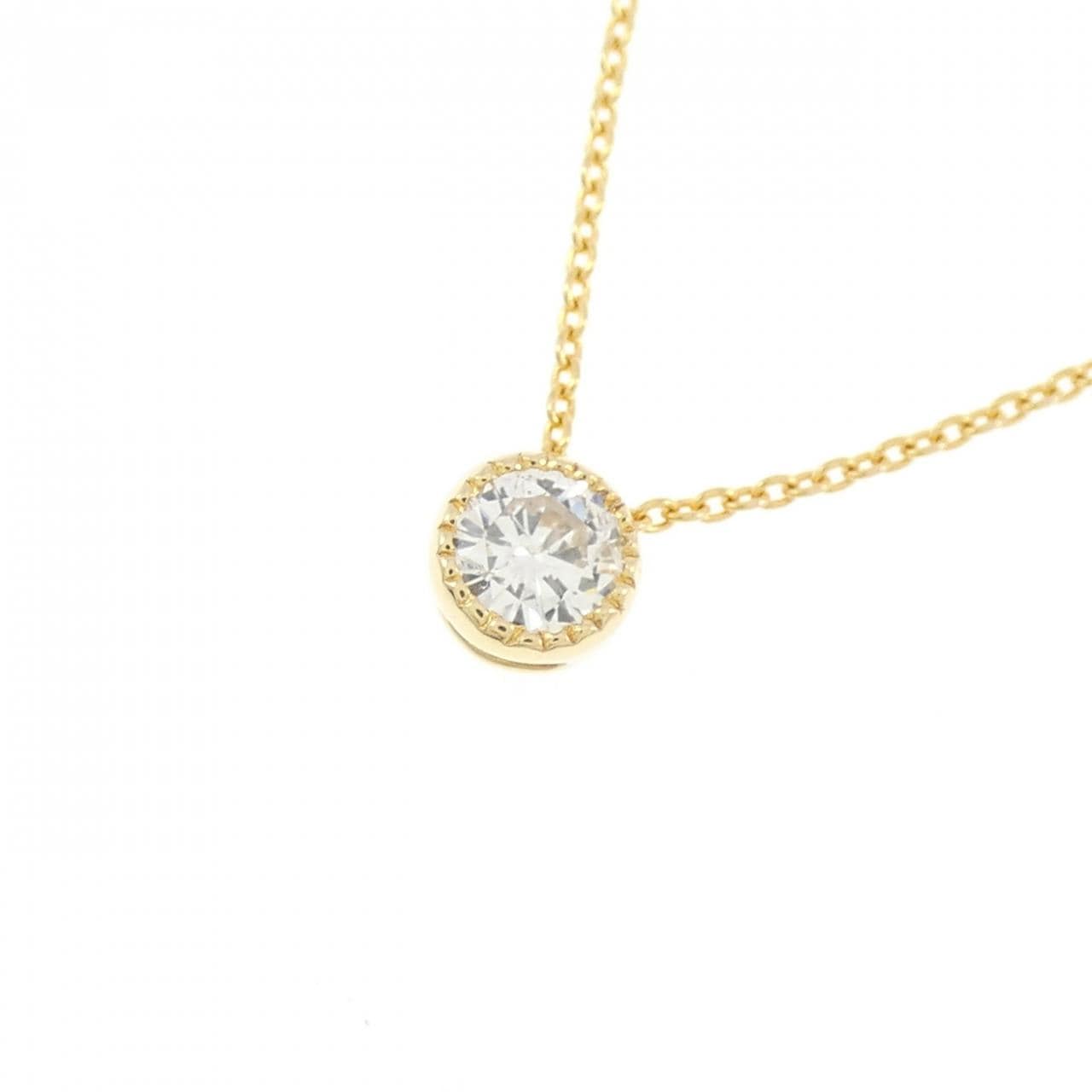 K18YG ダイヤモンド ネックレス 0.19CT