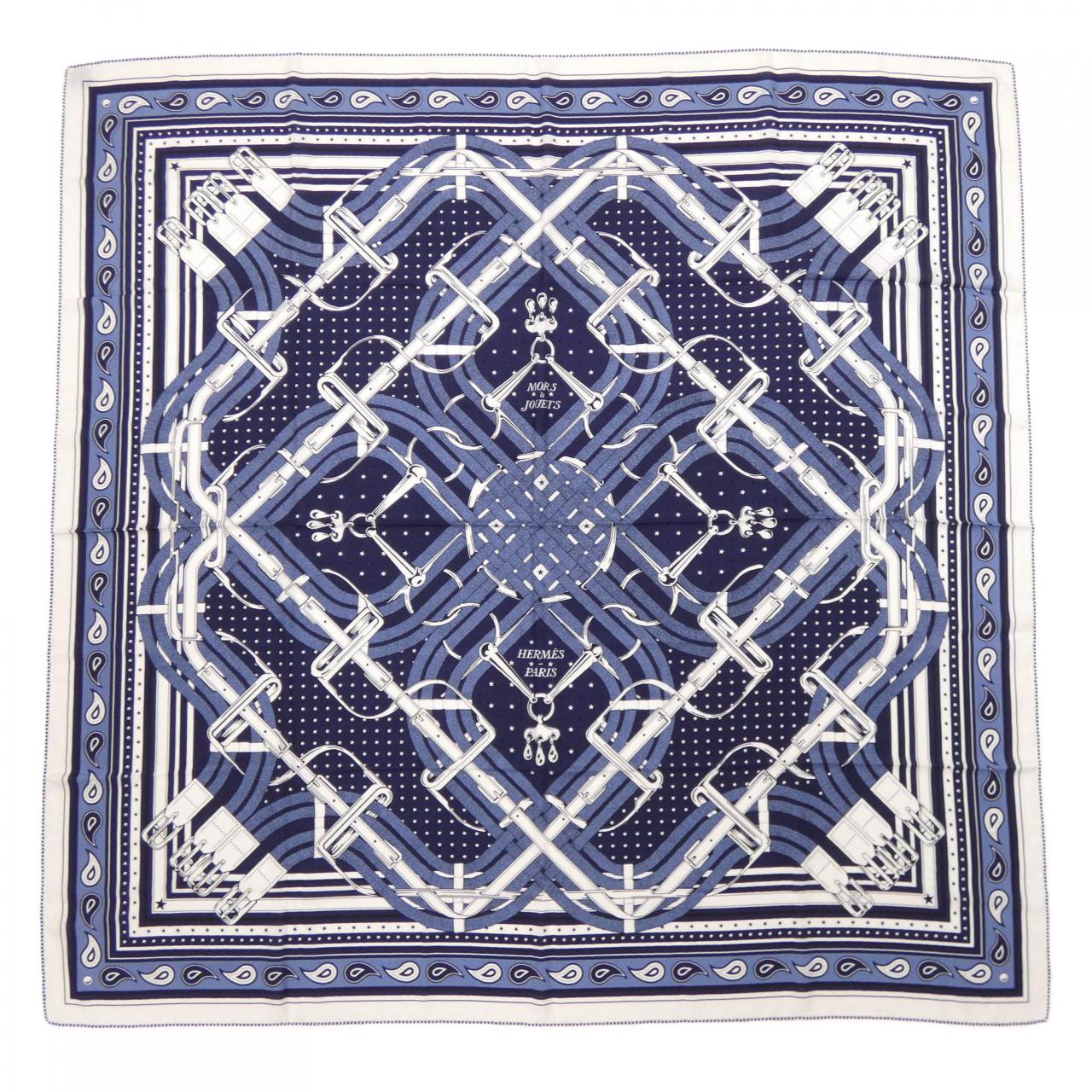 エルメス HERMES MORS A JOUETS BANDANA H244354S カレジェアン140 ショール