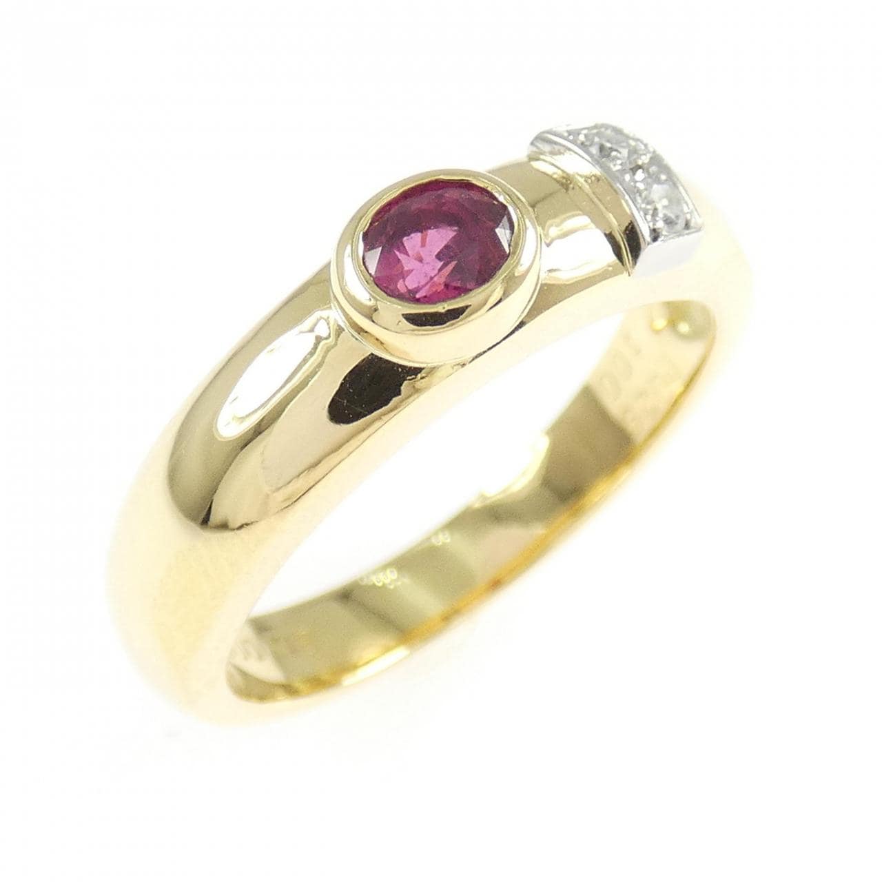 K18YG/PT900 ルビー リング 0.29CT
