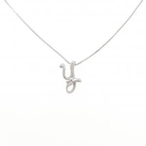 K10WG イニシャルY ダイヤモンド ネックレス 0.025CT