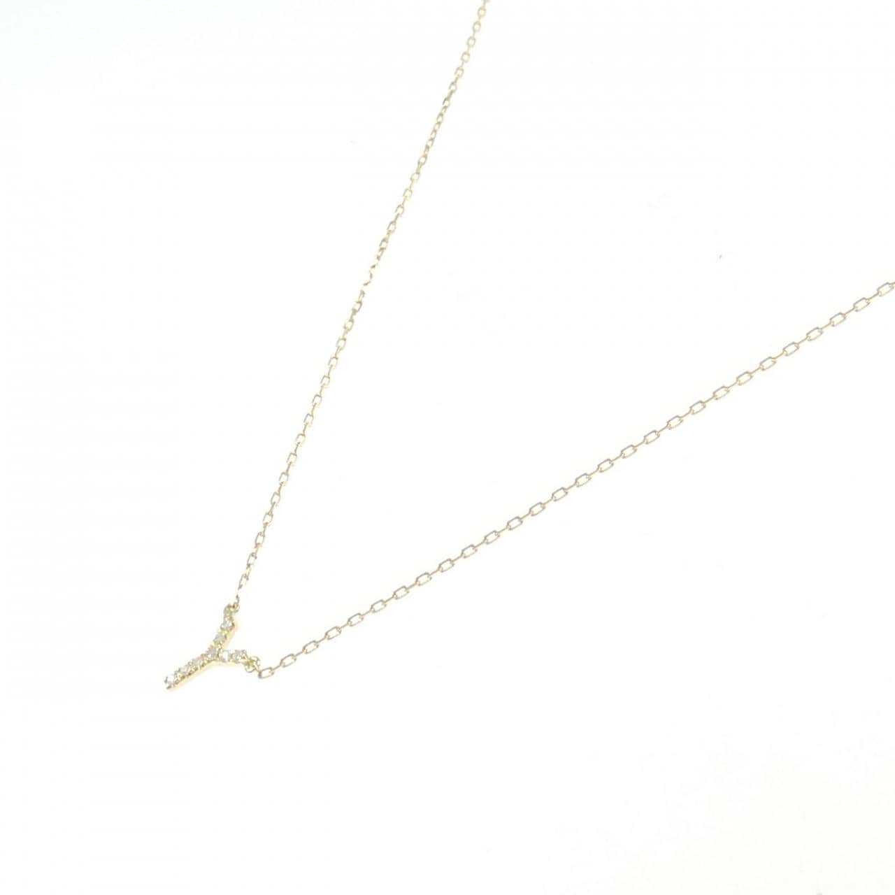 AHKAH initial necklace 0.03CT