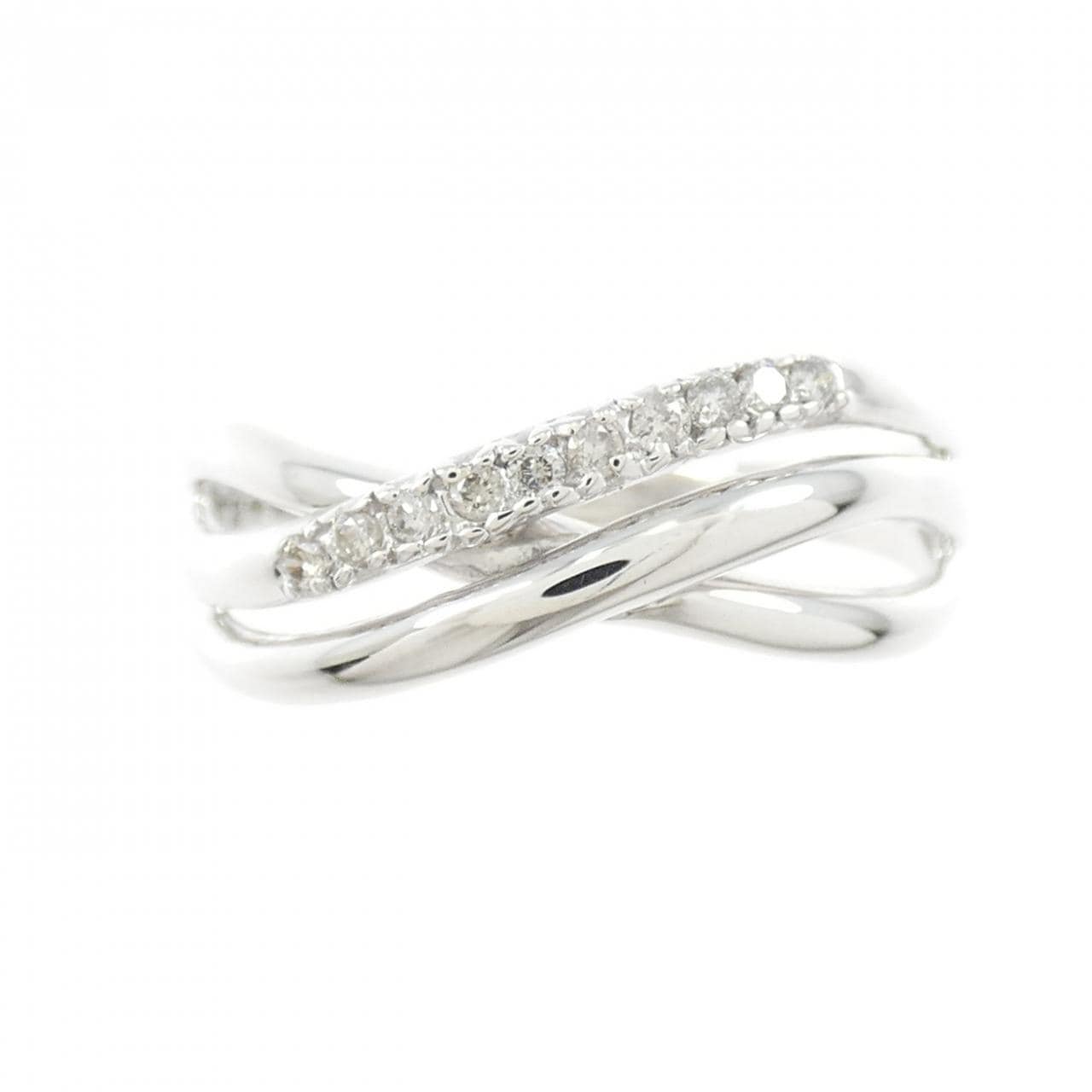 K14WG ダイヤモンド リング 0.10CT